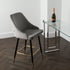 Native Home Lifestyle Chesterfield Grey Kitchen Bar Stools (Set Of 2)